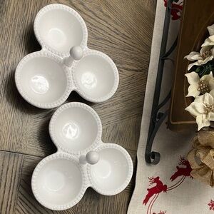 White Triple Bowl Set